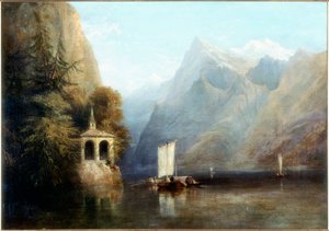 Luzerni-tó Tell Vilmos kápolnájával, 1844